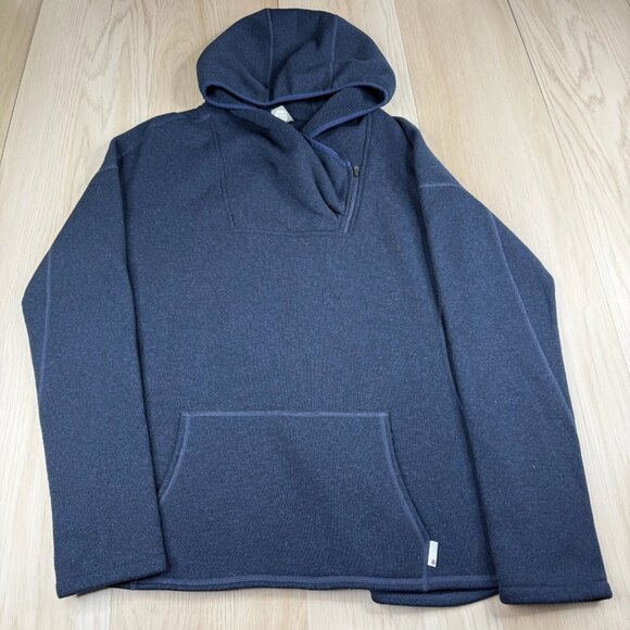 Stio Womens Blue Long Sleeve Y2K Preppy Sweetwater Fleece Hoodie Size X-Large - Picture 1 of 9